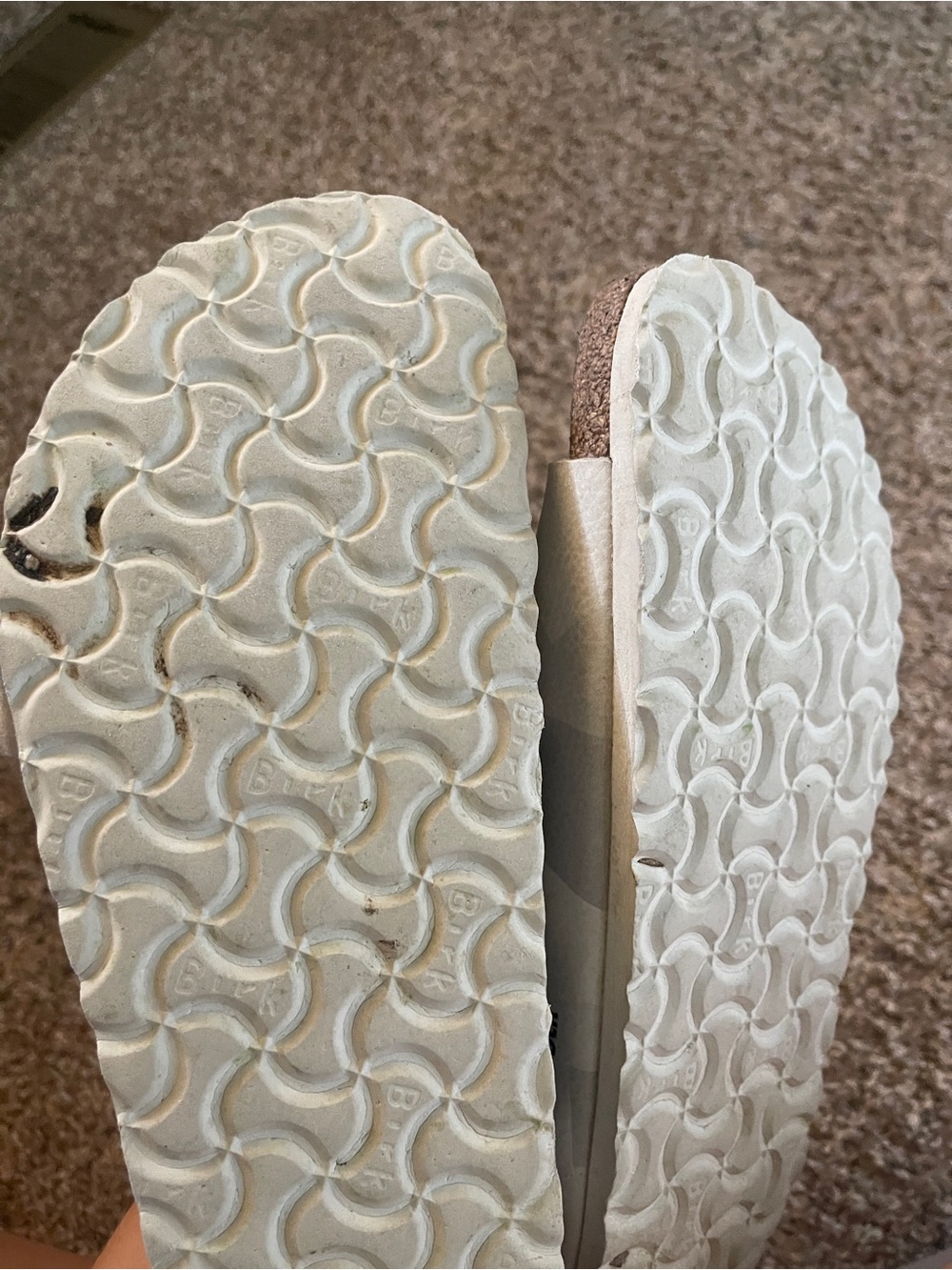 Birkenstock Arizona 2 strap sandals in white grey size 41 - Picture 8 of 8